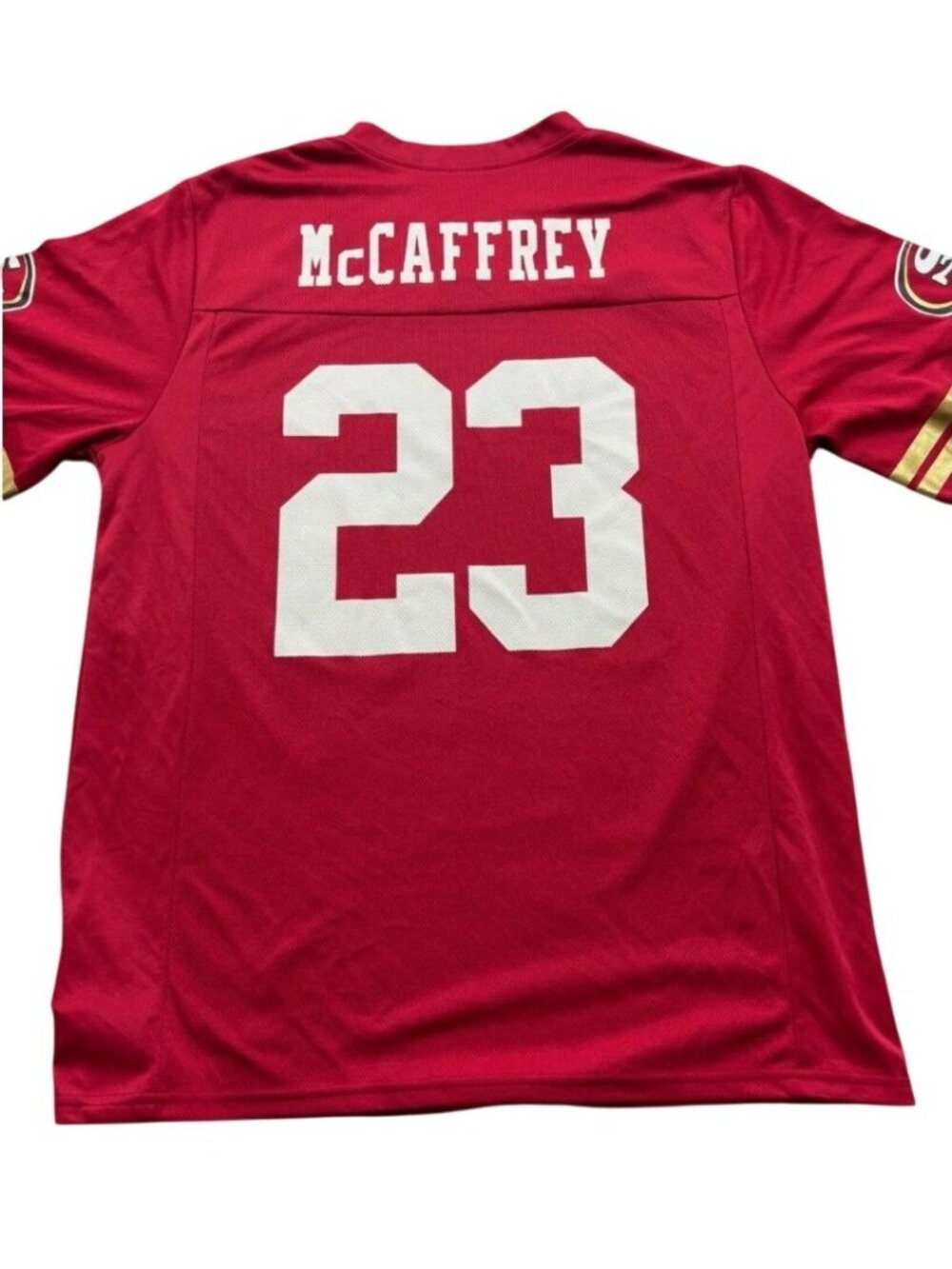 NWOT NFL San Francisco 49ers Christian McCaffrey Jersey, Men's Large MSRP $49.99